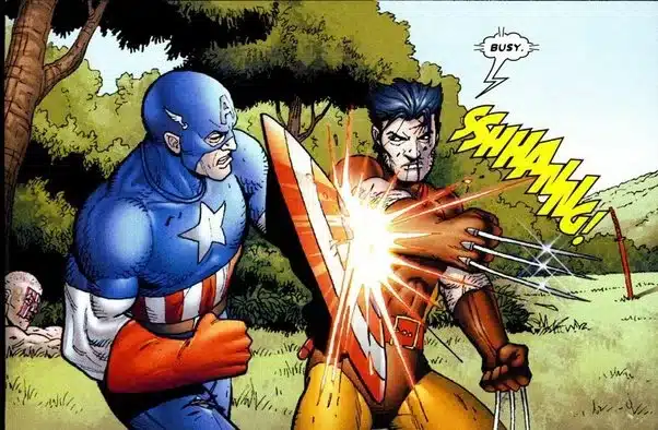 Indestructible Alliance, Wolverine #38, Wolverine and Captain America, fighting Orchis, Marvel Mutants